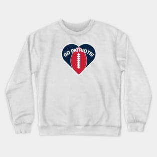 Heart Shaped New England Patriots Crewneck Sweatshirt